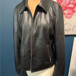 Levis Black Faux  Leather Jacket L